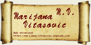 Marijana Vitasović vizit kartica